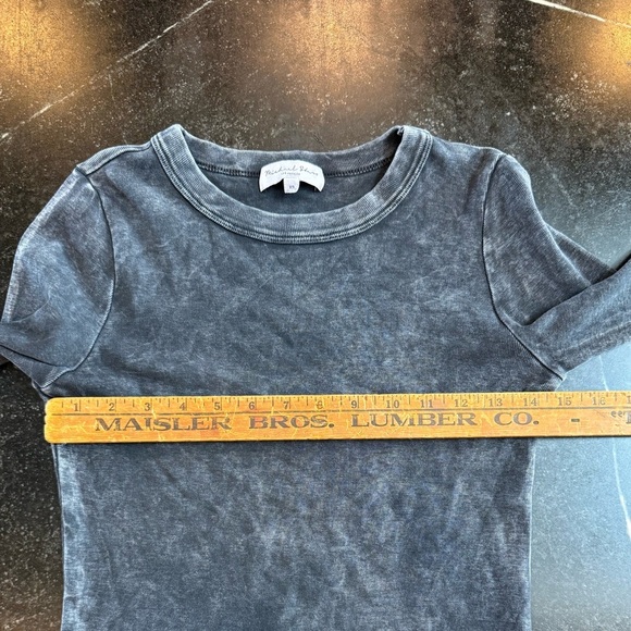 Michael Stars XS Washed Black Long Sleeve Crew Neck Knit Top - Picture 4 of 7